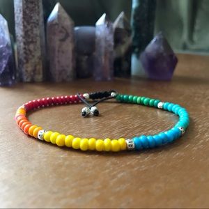 Handmade} Pride & LGBTQ Rainbow Glass Bracelet